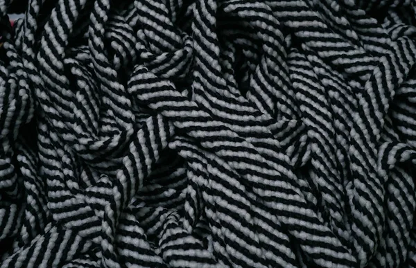 Fehér Fekete Cérna Textúrája — Stock Fotó