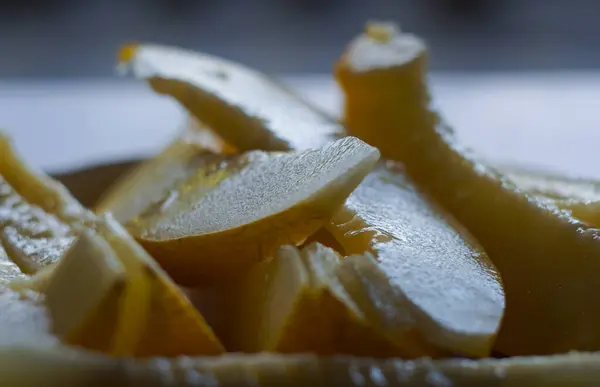 Melone Scheiben Geschnitten Gelbe Melone — Stockfoto