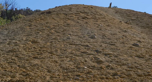 Colline Sablonneuse Jaune Sommets Montagne — Photo