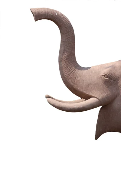 하얀 배경에 코끼리 형상 — 스톡 사진