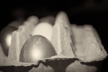 Colored pearly coloured eggs for Easter