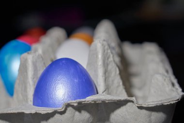 Colored pearly coloured eggs for Easter