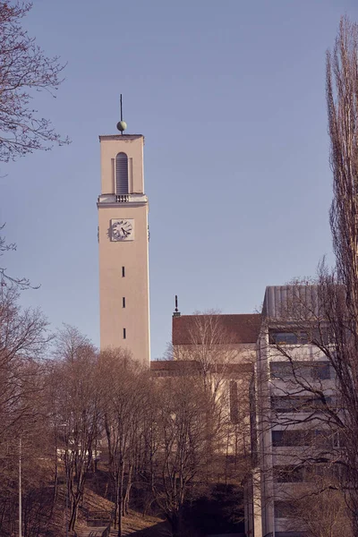 Una Torre Del Reloj Iglesia Martin Turku Finlandia —  Fotos de Stock
