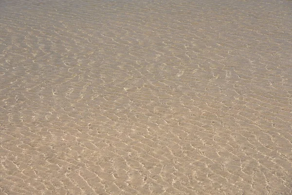 Oberfläche Des Klaren Wassers Tropischen Sandstrand Auf Kreta Griechenland — Stockfoto
