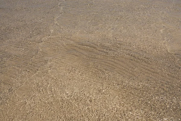 Powierzchnia Czystej Wody Tropikalnej Piaszczystej Plaży Krecie Grecja — Zdjęcie stockowe