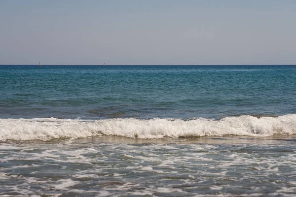 Waves Foam Aegean Sea Coast Crete Greece — Stock Photo, Image