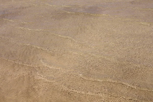 Ondas Claras Areia Colorida Praia Tropical Areia Creta Grécia — Fotografia de Stock