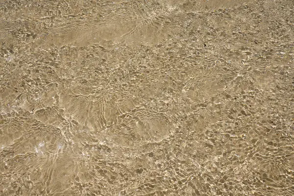 Oberfläche Des Klaren Wassers Tropischen Sandstrand Auf Kreta Griechenland — Stockfoto