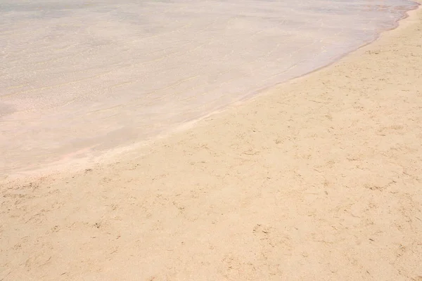 Чистые Волны Красочный Песок Тропическом Песчаном Пляже Крите Греция — стоковое фото