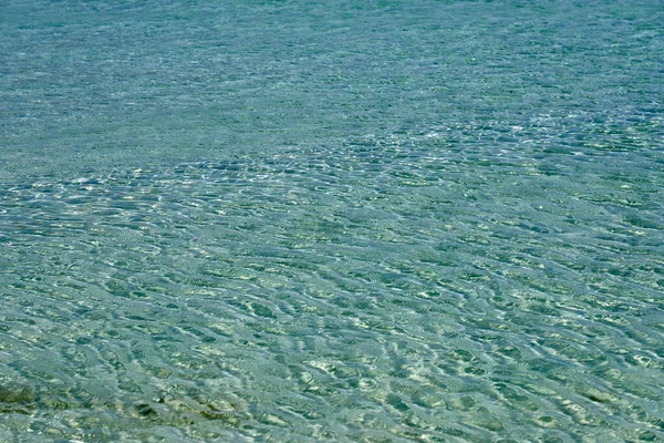 Powierzchnia Czystej Wody Tropikalnej Piaszczystej Plaży Krecie Grecja — Zdjęcie stockowe