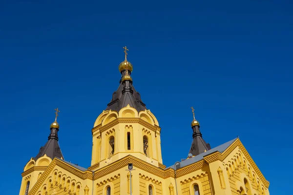 Alexander Nevsky Catedral Nizhny Novgorod Con Cielo Azul Fondo —  Fotos de Stock