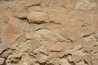 Arka plan olarak ortaçağ taş duvarı