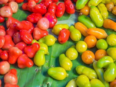 Deletable Imitation Fruits (kanom Luk Choup In Thai).