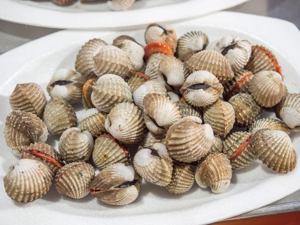 Pile Cockles fresh put on the dish.