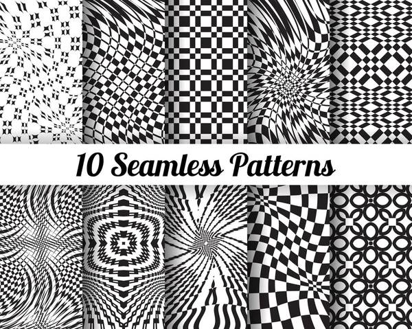 Set of 10 Abstract patterns — Stock Vector