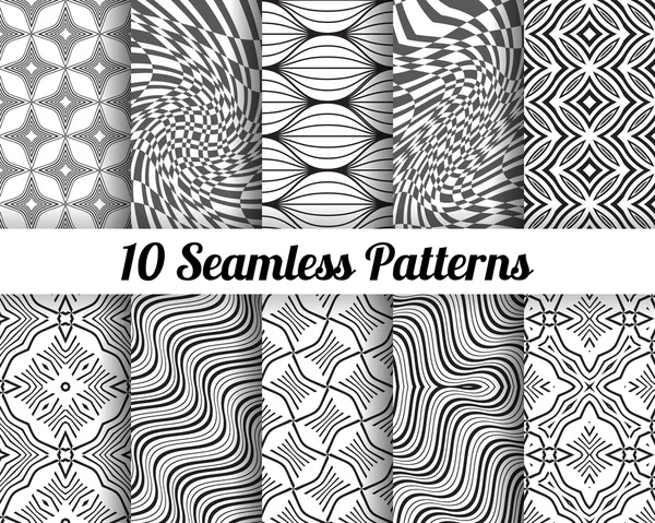 Set van 10 abstracte patronen — Stockvector