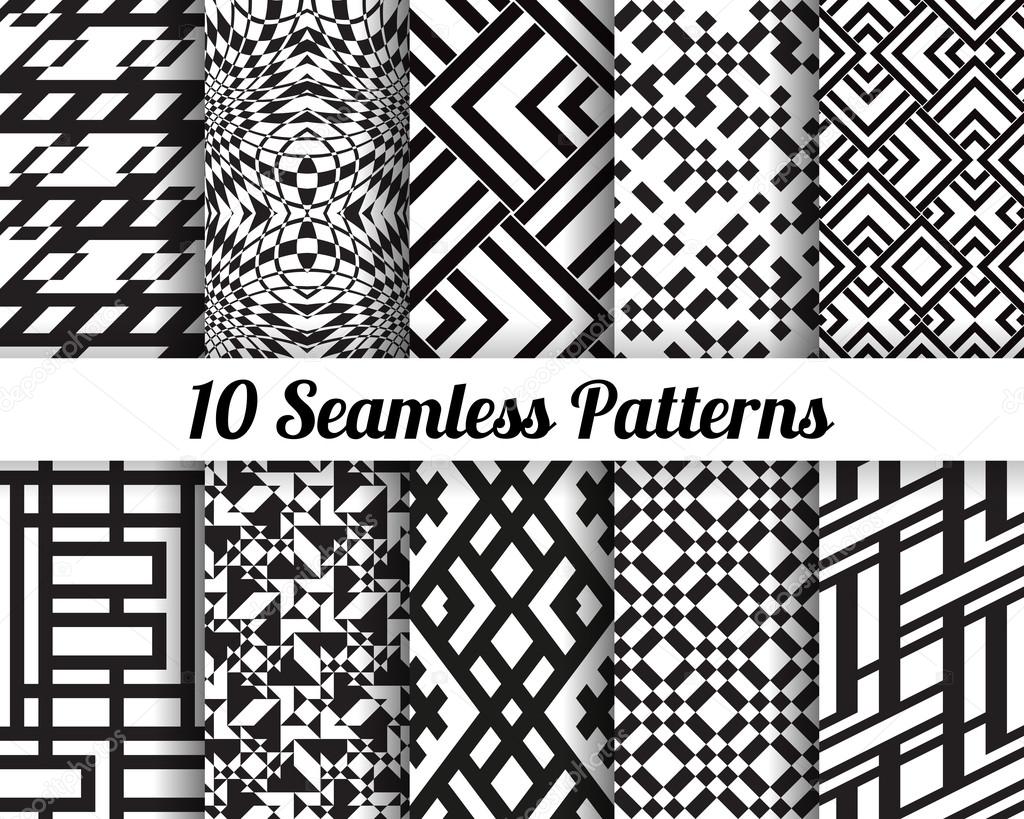 Set of 10 Abstract patterns