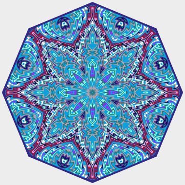 Mandala. Yuvarlak vektör süsleme.