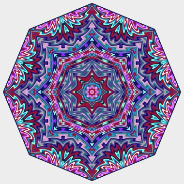 Mandala. Yuvarlak vektör süsleme.