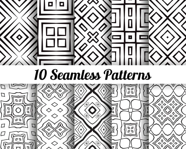 Set of 10 Abstract patterns — Stock Vector