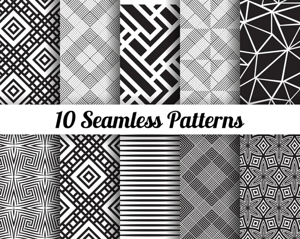 Set of 10 Abstract patterns — Stock Vector