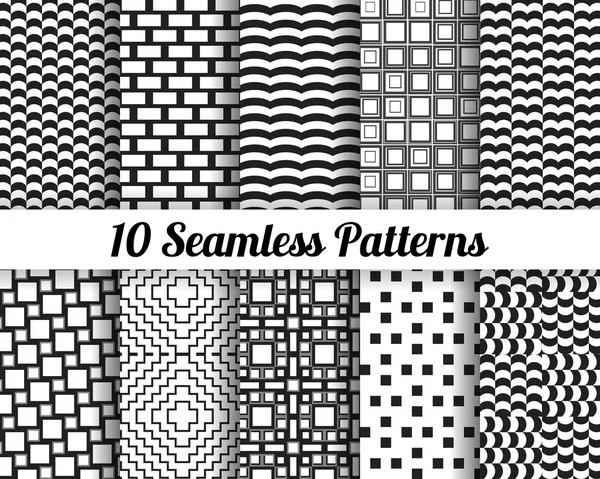 Set of 10 Abstract patterns — Stock Vector