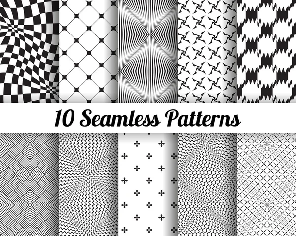 Set of 10 Abstract patterns — Stock Vector