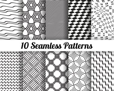 Set of 10 Abstract patterns clipart