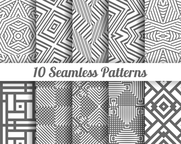 Set of 10 Abstract patterns — Stock Vector