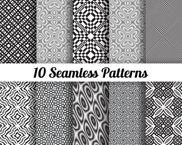 Set of 10 Abstract patterns — Stock Vector