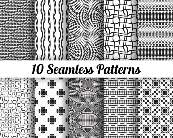 Set of 10 Abstract patterns — Stock Vector