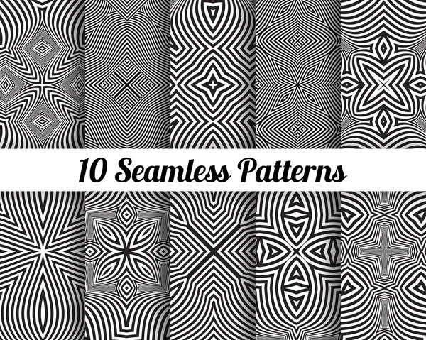 Set of 10 Abstract patterns — Stock Vector