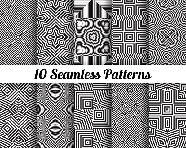 Set of 10 Abstract patterns — Stock Vector