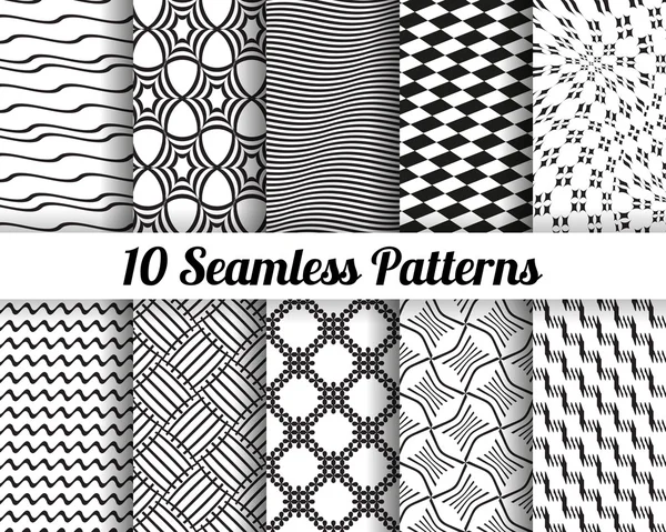 Set of 10 Abstract patterns — Stock Vector