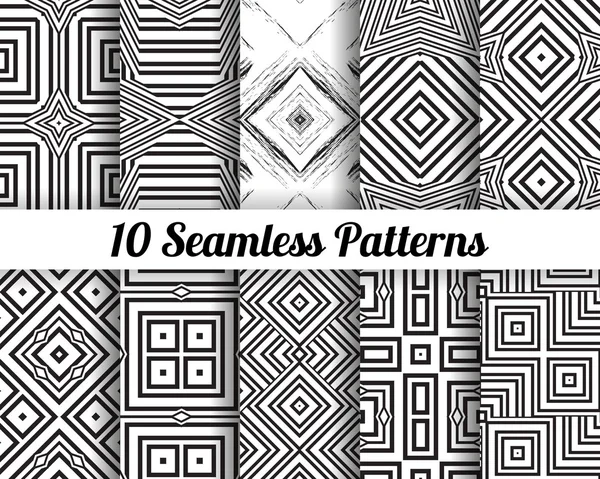 Set of 10 Abstract patterns — Stock Vector