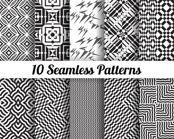 Set of 10 Abstract patterns — Stock Vector