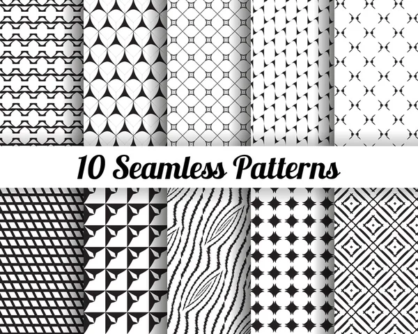 Set of 10 Abstract patterns — Stock Vector