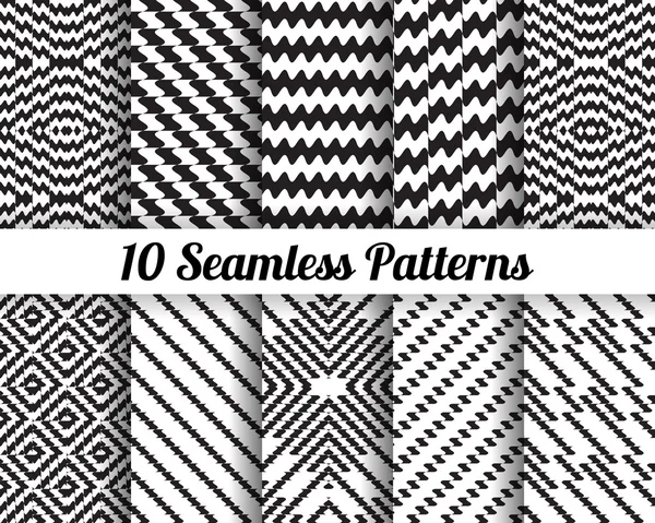 Set of 10 Abstract patterns — Stock Vector