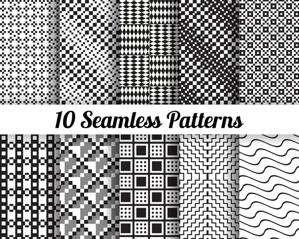 Set of 10 Abstract patterns — Stock Vector