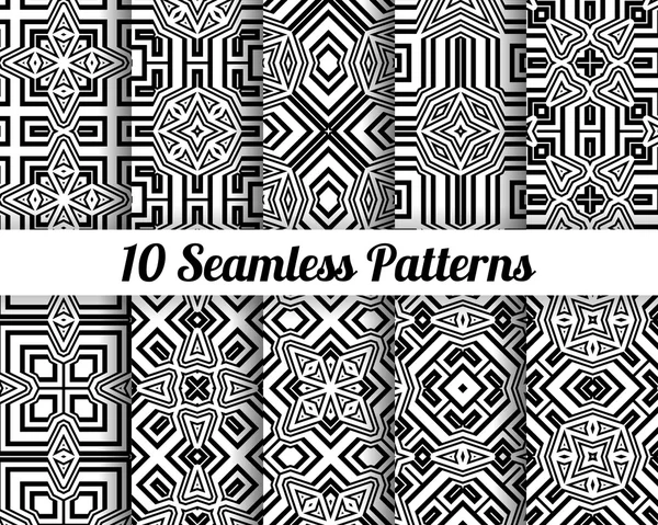 Set of 10 Abstract patterns — Stock Vector