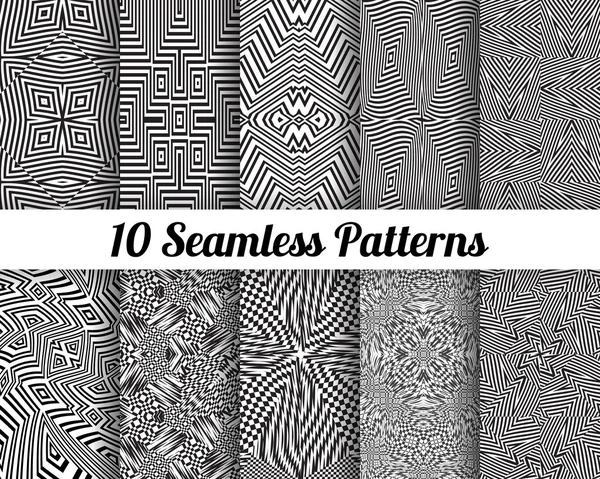 Set of 10 Abstract patterns — Stock Vector