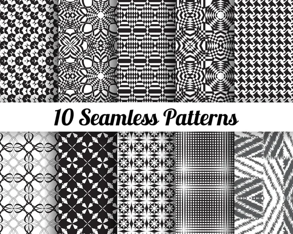 Set of 10 Abstract patterns — Stock Vector