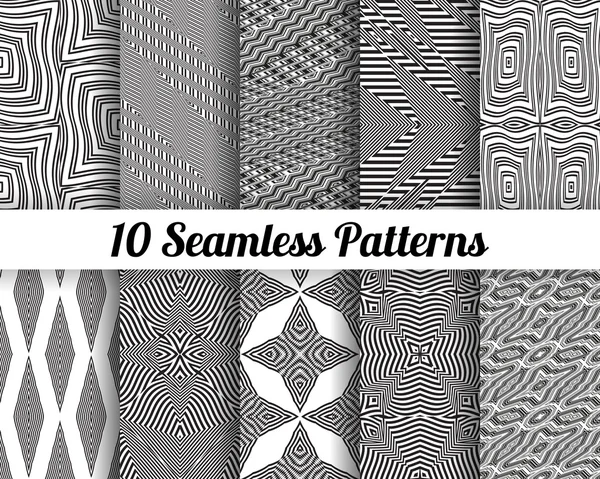 Set of 10 Abstract patterns — Stock Vector