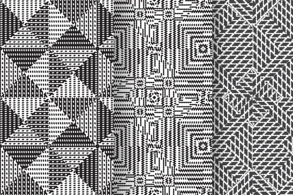 Conjunto de 3 patrones abstractos — Archivo Imágenes Vectoriales