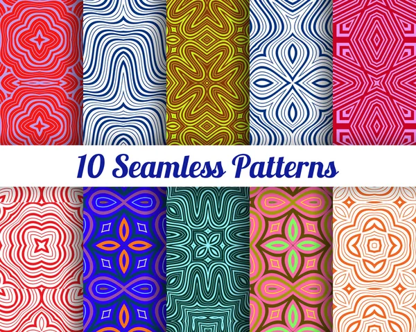 Set of 10 Abstract patterns — Stock Vector