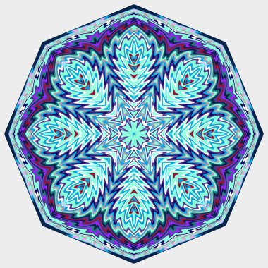 Mandala. Yuvarlak vektör süsleme.