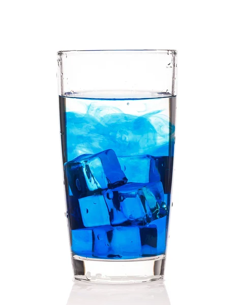 Water glass with ice — Stock Photo, Image