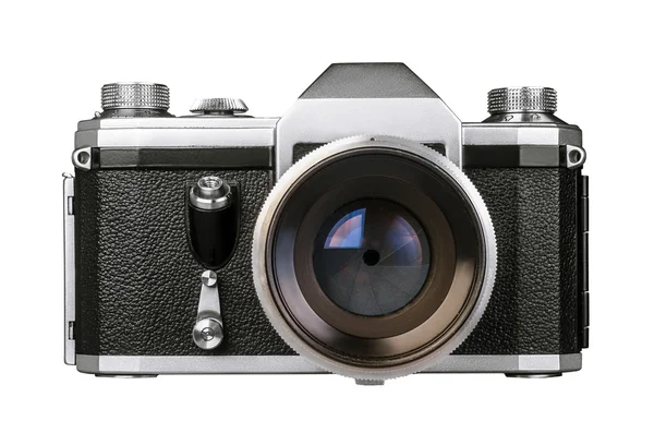 Câmera de foto retro isolada no fundo branco — Fotografia de Stock