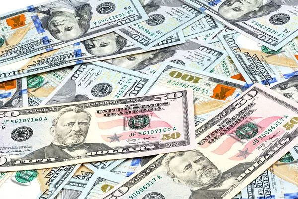 Крупним планом кадри з банкноти сто доларів — стокове фото