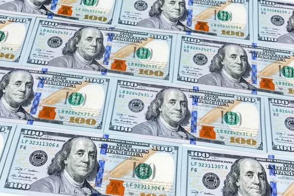 Крупным планом с банкноты в сто долларов — стоковое фото